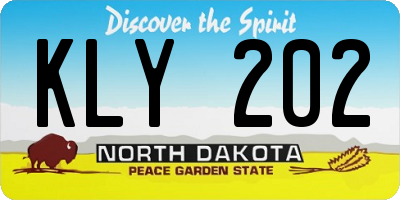 ND license plate KLY202