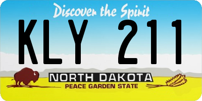 ND license plate KLY211