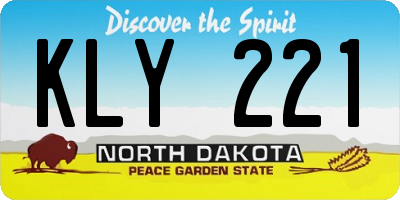 ND license plate KLY221