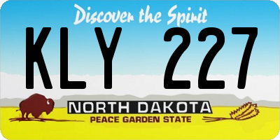 ND license plate KLY227