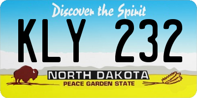 ND license plate KLY232
