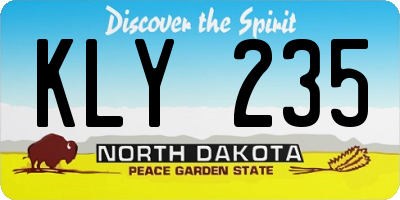 ND license plate KLY235