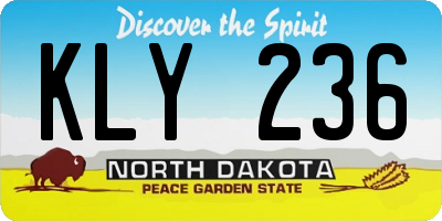 ND license plate KLY236