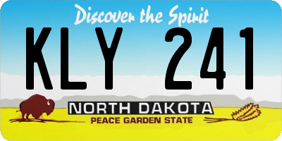 ND license plate KLY241