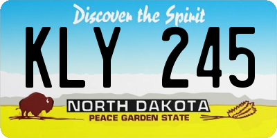 ND license plate KLY245