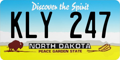 ND license plate KLY247