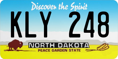 ND license plate KLY248