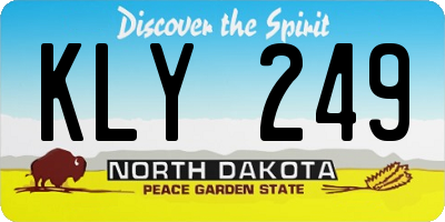 ND license plate KLY249