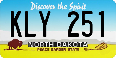 ND license plate KLY251