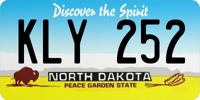 ND license plate KLY252