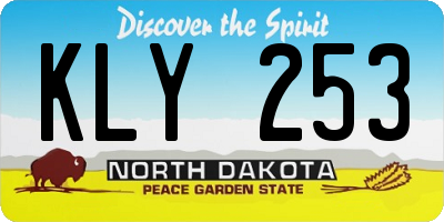 ND license plate KLY253