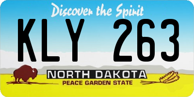 ND license plate KLY263