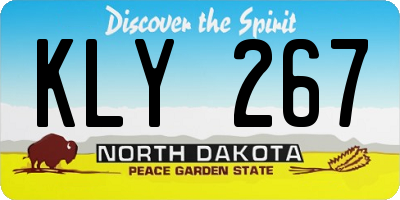 ND license plate KLY267