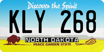 ND license plate KLY268