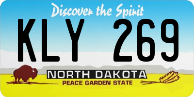 ND license plate KLY269