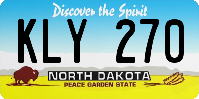 ND license plate KLY270