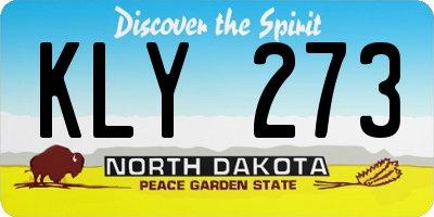 ND license plate KLY273