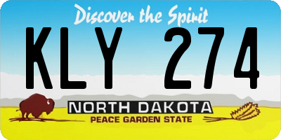 ND license plate KLY274