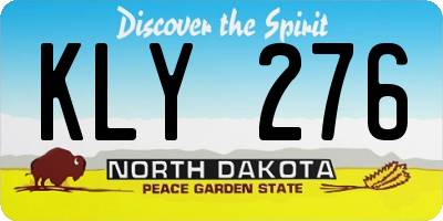ND license plate KLY276