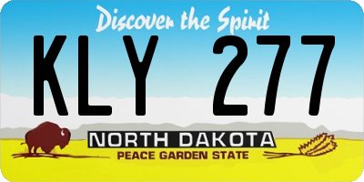 ND license plate KLY277