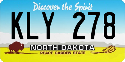 ND license plate KLY278
