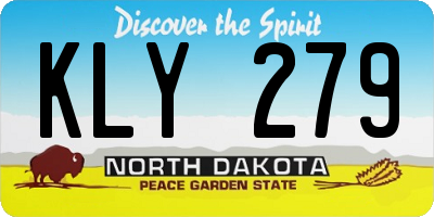 ND license plate KLY279