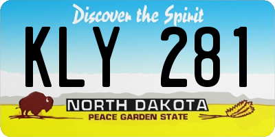 ND license plate KLY281