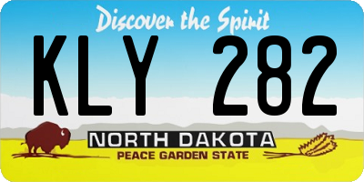 ND license plate KLY282