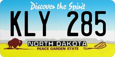 ND license plate KLY285