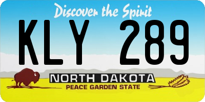 ND license plate KLY289