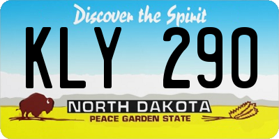 ND license plate KLY290