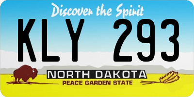 ND license plate KLY293