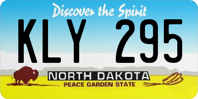 ND license plate KLY295