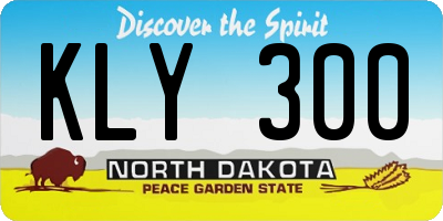 ND license plate KLY300