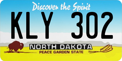 ND license plate KLY302