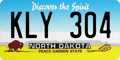 ND license plate KLY304
