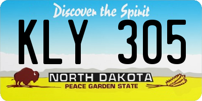 ND license plate KLY305