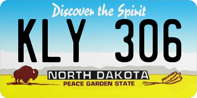 ND license plate KLY306
