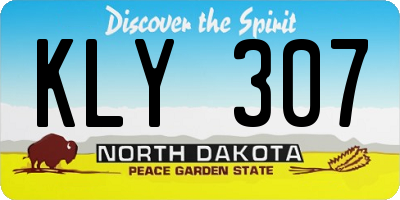 ND license plate KLY307