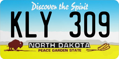 ND license plate KLY309