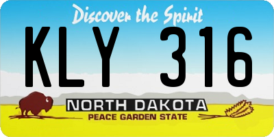 ND license plate KLY316