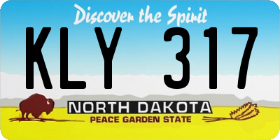 ND license plate KLY317
