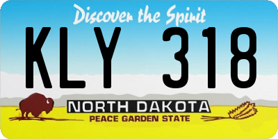 ND license plate KLY318