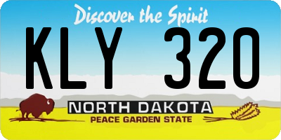 ND license plate KLY320