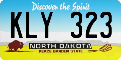 ND license plate KLY323