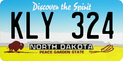 ND license plate KLY324