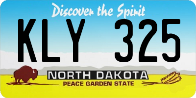 ND license plate KLY325