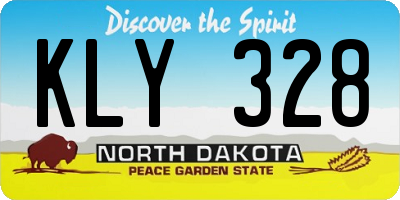 ND license plate KLY328