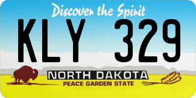 ND license plate KLY329