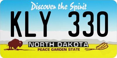 ND license plate KLY330